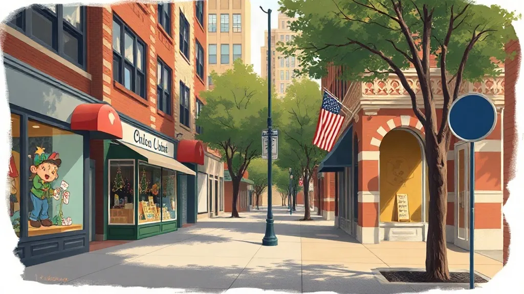 Illustration for the Chicago toy shop guide