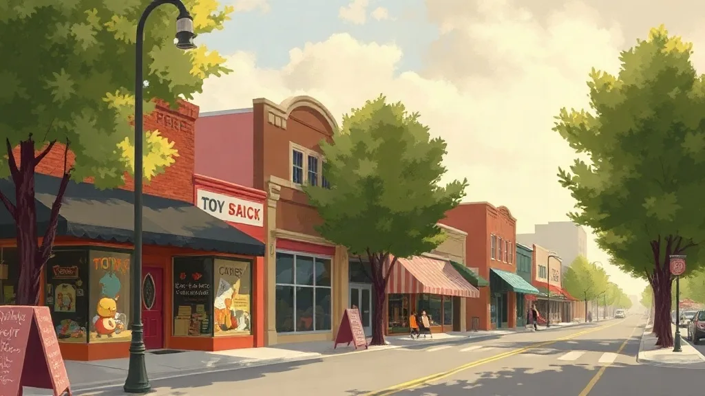 Illustration for the Fayetteville toy shop guide