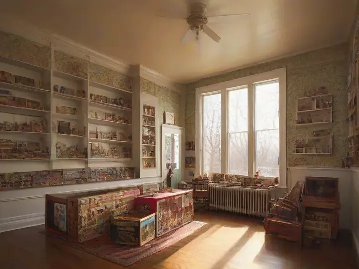 Illustration of Building Blocks Toy Store
