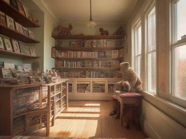 Illustration of Child's Play Toys and Books