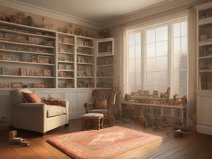 Illustration of Child's Play Toys And Books