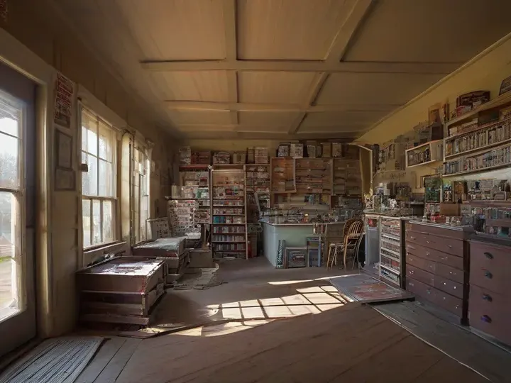 Illustration of Sneaky Pete's Hobby Hideaway